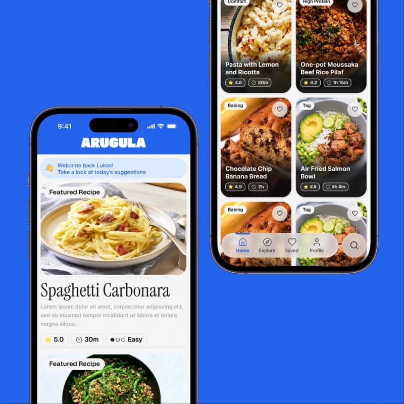 Arugula Recipe Manager app preview