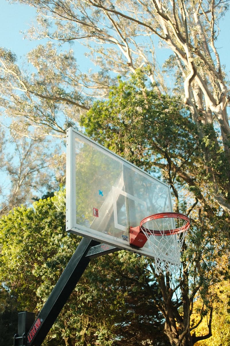 Outdoor basketball hoop