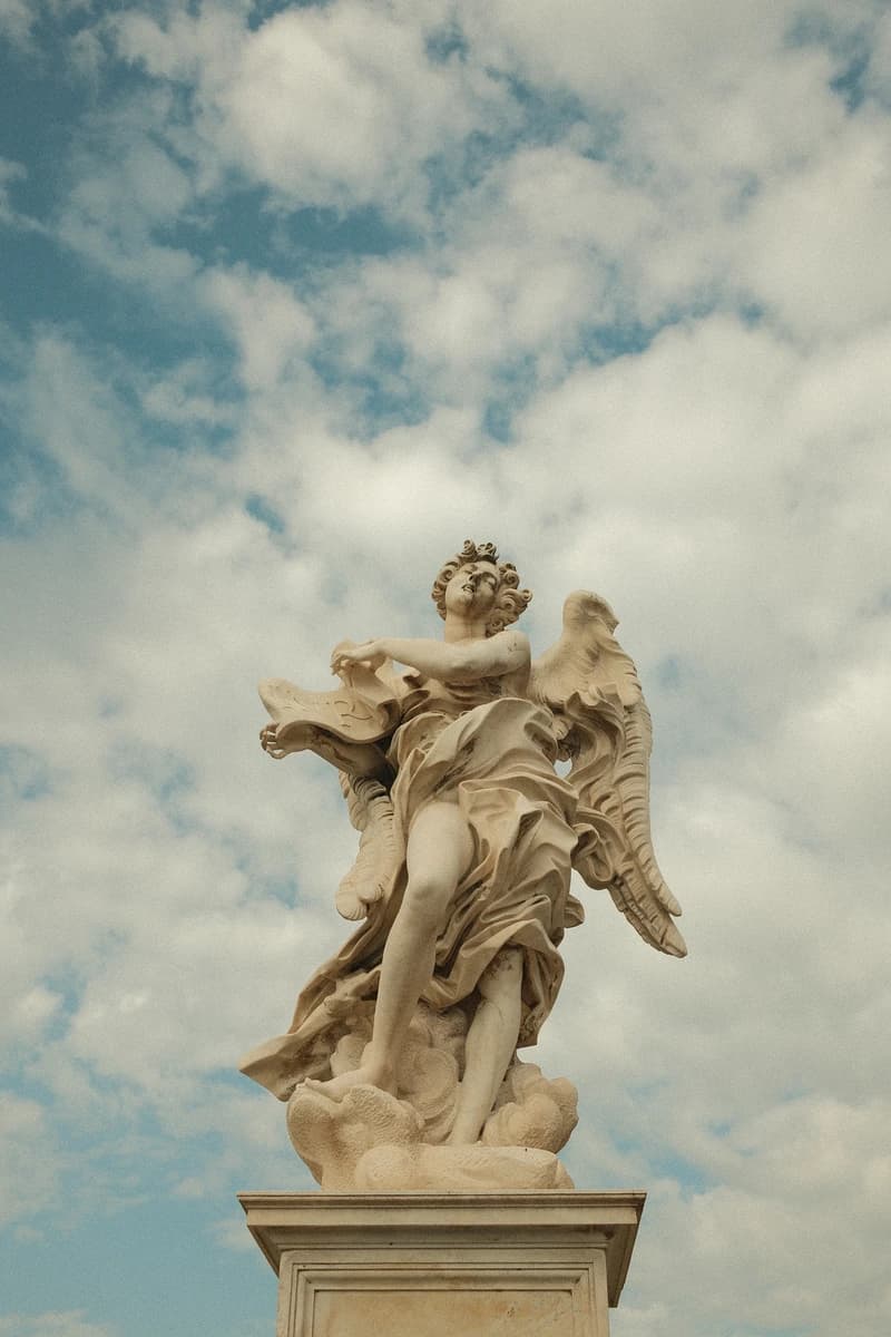 Angel statue against the sky in Rome